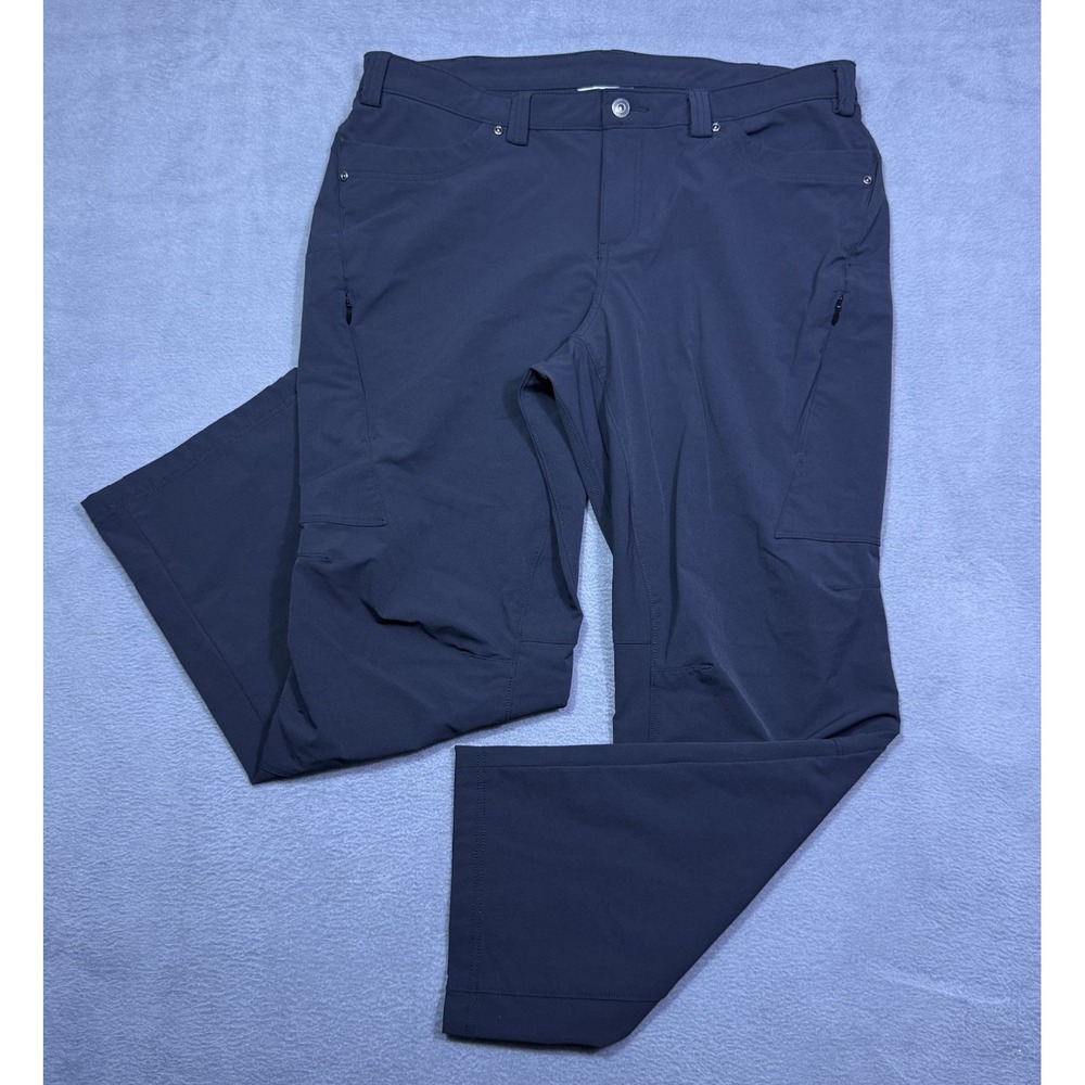 Duluth Flexpedition Pants Womens 16/29 (35x29) Black Cargo Abrasion Resistant